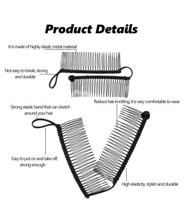 Vintage Bananen Crest Clips | Stretchable Dual Ridge Hair Clips - 4-Pack by Taizer | International Shipping - Buy Online on GoSupps.com