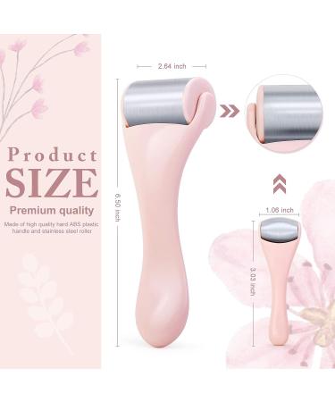 Pink Stainless Steel Ice Roller Set for Face and Eye | Skin Care for Puffiness, Migraine Pain Relief, Dark Circles | 2-Piece Facial Roller Kit - Buy Online on GoSupps.com