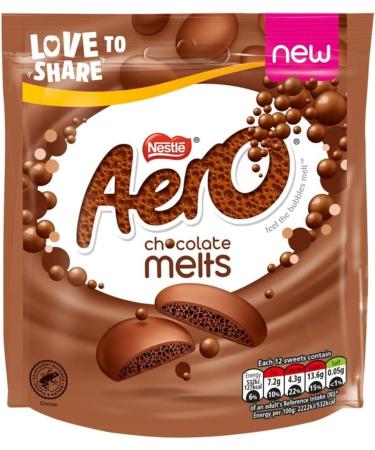 Aero Melts Milk Chocolate Aero Melts Caramel Milk Chocolate Aero Melts Orange Chocolate Sharing Bags - Buy Online on GoSupps.com