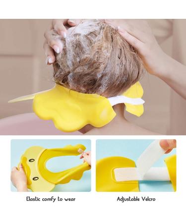 Maydolly Silicone Baby Shower Cap - Soft Safety Visor for Infants & Toddlers - Yellow - Buy Online on GoSupps.com