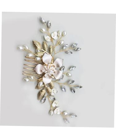 Ipetboom 1 Pc Wedding Headpiece Rhinestone Headpiece Rhinestone Hair Clip Pearl Hair Pin Hair Comb Pearl Hair Barrettes Pearl Hair Clip Crystal Headpiece Combs The Flowers Accessories Bride - Buy Online on GoSupps.com