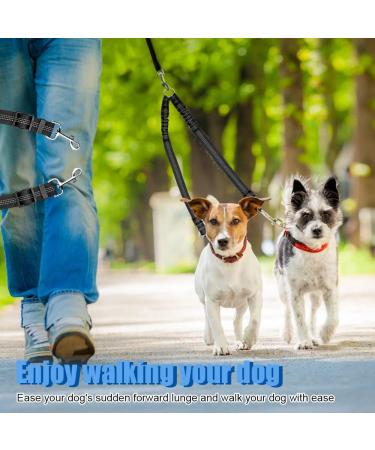 360 Rotatable Double Dog Leash for Two Dogs | Adjustable Reflective Leash for Small Medium & Large Dogs | Perfect for Walking Training & Jogging - Buy Online on GoSupps.com