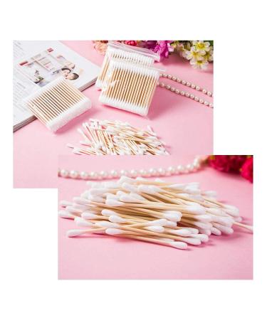 Biodegradable Cotton Swabs - 600 Pack Bamboo with Wooden Handles | Eco-Friendly Makeup Ear Cleaning & Wound Care Tools - Buy Online on GoSupps.com