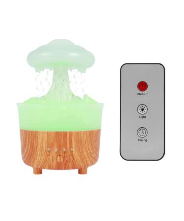 Rain Cloud Humidifier Water Drip 2 in 1 Rain Cloud Diffuser 7 Colors Rain Drop Humidifier Mushroom Aromatherapy Essential Oil Diffuser with Remote Control for Bedroom and Desk