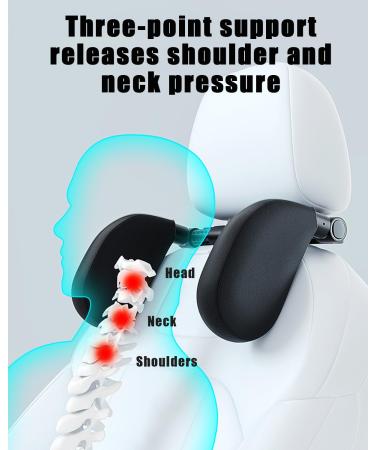 Zawaer Adjustable Car Headrest for Kids - Breathable Neck Support Pillow for Travel | 180 Rotation & Easy Installation - Buy Online on GoSupps.com