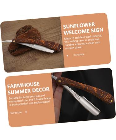 Buy Minkissy 3-in-1 Rapid Folding Knife Blade Holder Stainless Steel Hairdressing Razor with Rasm Wood Handle - Perfect for Professional Grooming - Buy Online on GoSupps.com