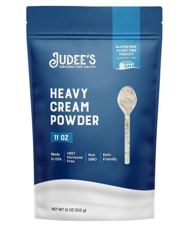 Judee's Heavy Cream Powder 11 oz - GMO and Preservative Free - Produced in the USA - Keto Friendly - Add Healthy Fat to Coffee, Sauces, or Dressings - Make Liquid Heavy Cream