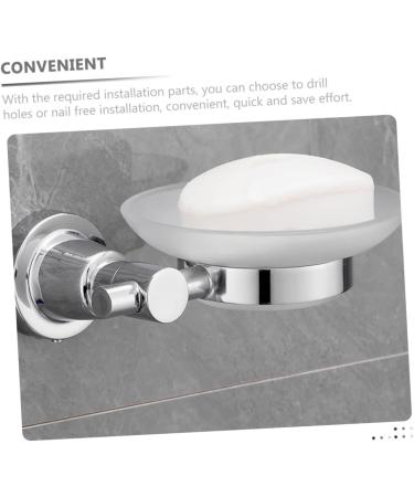 Ciieeo 4pcs Bathroom Wall Soap Holder Soap Storage Holder Draining Soap Holder Storage Soap -mounted Soap Dishes Shower Soap Dish Holder Bar Soap Holder Soap Stand Glass Frosted Tray - Buy Online on GoSupps.com