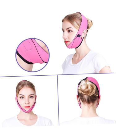 minkissy Slimming Cheek Hip Belt Double Chin Belt Chin V Line Shaper Facial Lifting Slimming Belts Lift Tape V Shape Belt Double Chin Reducer Compact 24.3x19cm Rosy - Buy Online on GoSupps.com