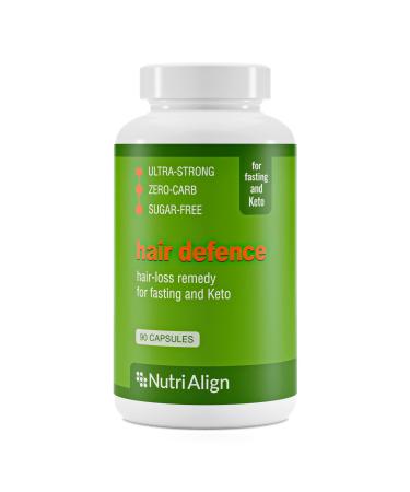Nutri-Align Hair Defence for Fasting and Keto: Protect Your Hair Against Potential Nutrient Deficiencies. Mega-Strong Biotin. 90 Capsules (3 Months Supply)