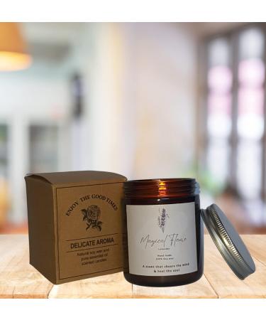 Premium Lavender Scented Candles | 100% Natural Soy Wax | Handmade Home D cor | Ideal Gift for Men & Women | Highly Fragrant Winter Candle - Buy Online on GoSupps.com