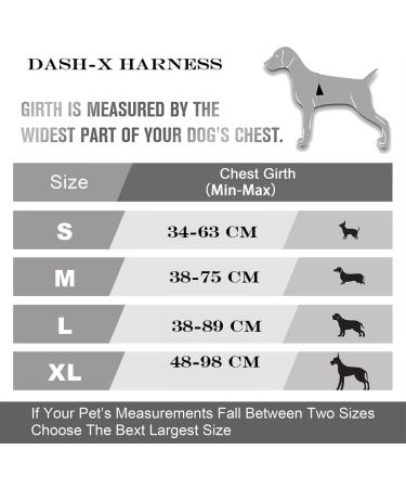 DASH X Large Dog Harness | No Pull Front Clip Vest with Easy Control Handle | Adjustable & Reflective | Breathable & Non-Choke | Black (Neck 42-66cm, Chest 38-89cm) - Buy Online on GoSupps.com