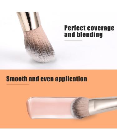 TEOYALL Flat Angled Brushes Flawless Foundation Brush Under Eye Concealer Brush Bronzer Brush with Liquid Cream Powder L/M/S - Buy Online on GoSupps.com