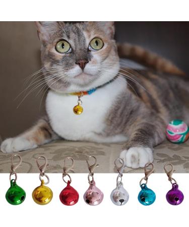 NHBETYS 14 pcs Cat Bells with Lobster Clasp 1.38inch Colorful Metal Pet Jingle Bell Dog Bell Collar Charms for Festival Party DIY Crafts Necklace Decoration multicolor - Buy Online on GoSupps.com