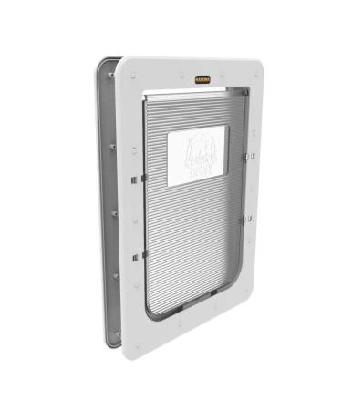 Hakuna Pets Super Tough Dog and Cat Pet Door with 2-Way Locks for Screens, Doors, Walls and Glass Large White - Buy Online on GoSupps.com