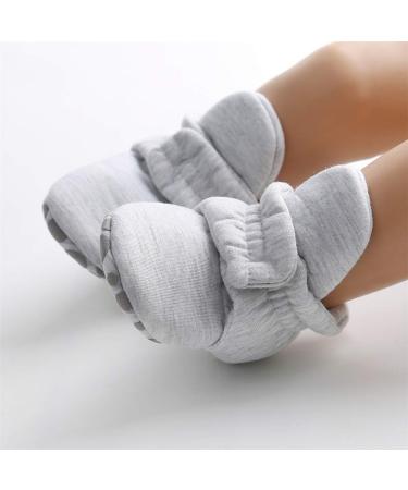 EDOTON Unisex Newborn Winter Boots - Soft Non-Slip Sole Bootie Sock 6-12 Months - Light Gray - Buy Online on GoSupps.com