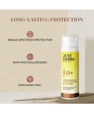 Shop Tinted Sunscreen SPF 50+ | Lightweight No White Cast | Ideal for Oily & Dry Skin | 30ml - Men & Women - Buy Online on GoSupps.com
