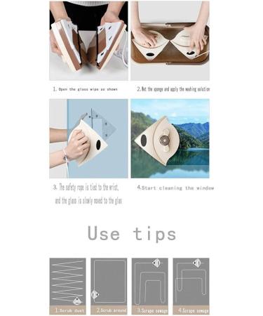 Glass Wiper- Glass Cleaner Triangle Multi-Function Double-Proof Grip Double-Sided Wipe - Buy Online on GoSupps.com