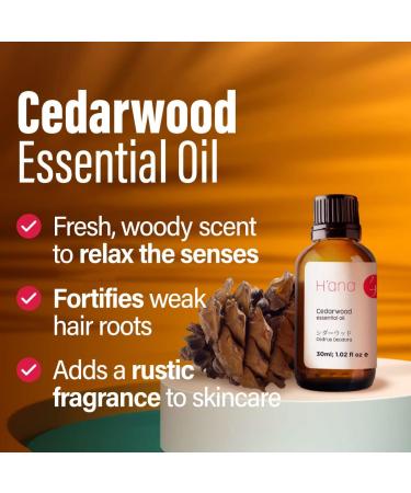 H ana Essential Cedar Oil for Hair & Diffuser - Aromatherapy & Skin Care - 30ml - Buy Online on GoSupps.com