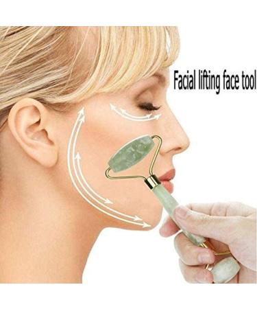 Jade Roller for Face facial roller Jade Roller Face Massager Facial Skin Care Tool Reduces Wrinkles and Tightens Skin Natural Real Jade Stone for Face Eye Neck Body (5 in 1) - Buy Online on GoSupps.com