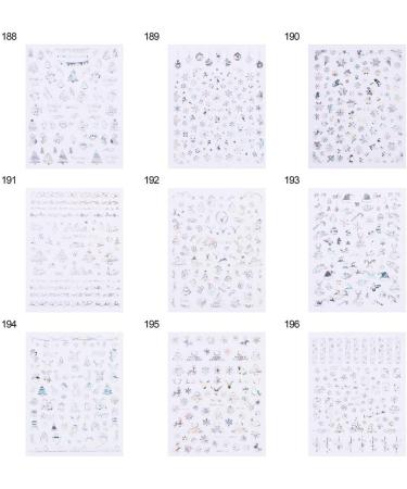 3D Christmas Holographics Silver Manicure Decor Self Adhesive Nail Art Stickers Transfer Decals(188) Style188 - Buy Online on GoSupps.com