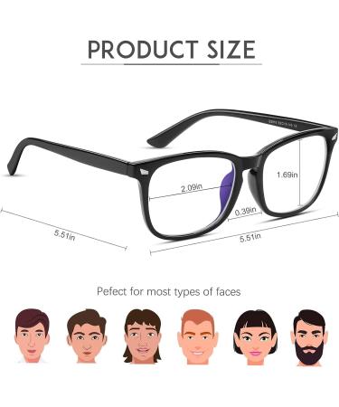 COOLOO Blue Light Blocking Gaming Glasses - Anti Glare, Headache & Eye Strain Relief - Stylish & Lightweight - 11-black+black - Buy Online on GoSupps.com