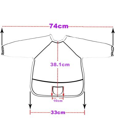 Luxja Baby Waterproof Long Sleeve Bib for Toddlers (6-24 Months) - Hot Air Balloon Design - Buy Online on GoSupps.com