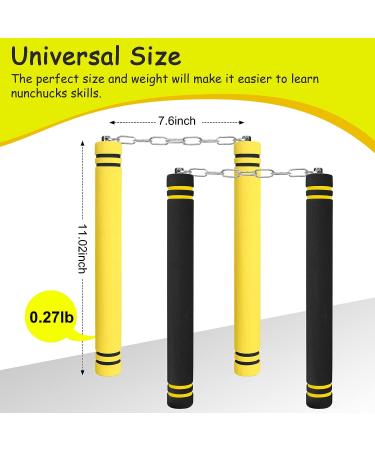 MSGumiho Safe Foam Rubber Training Nunchucks with Steel Chain for Kids & Adults - BKRE 2 - Buy Online on GoSupps.com