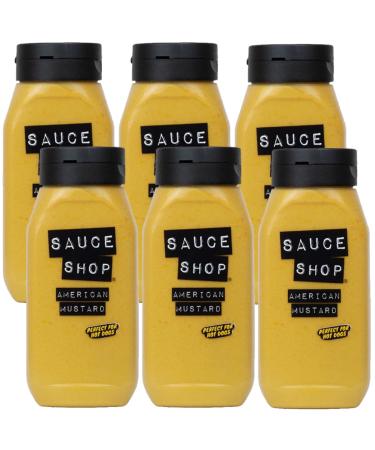 Sauce Shop - American Mustard - Perfect with Hotdogs & Burgers - Gluten Free - Vegan-Friendly - 480g - Pack of 6