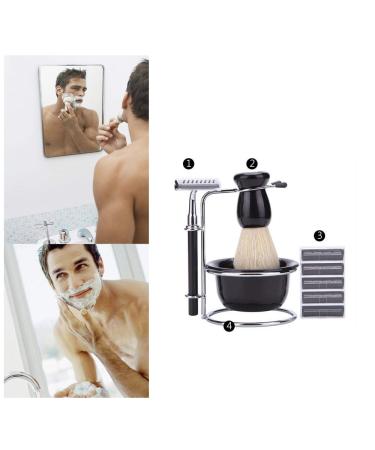 Perfect Brush Shaving Kit Set for Men & Women - Stainless Steel Cup Razor & Stand (White One Size) - International Shipping Available - Buy Online on GoSupps.com
