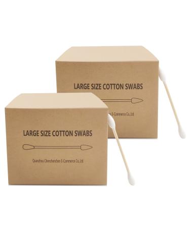 Thick Cotton Swabs XL Cotton Bud 2 Packs Natural OrganicBiodegradable Cotton Swabs 600pcs 600pcs Thick Tips(PointedRound ) - Buy Online on GoSupps.com
