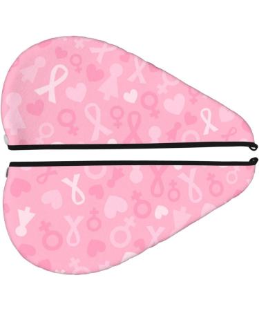 Breast Cancer Awareness Hair Towel Wrap | Super Absorbent Microfiber Cap for All Hair Types - Quick Dry Coral Velvet - Buy Online on GoSupps.com