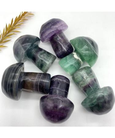 Gemstones for Decoration 1PC Natural Big Green Purple Fluorite Mushroom Shaped Polished Stone DecorNaturalStones and s Aura ningxiao - Buy Online on GoSupps.com