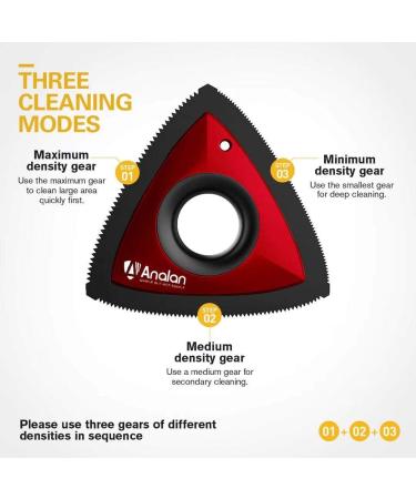 Analan Animal Hair Remover Brush - Ultimate Pet Hair Removal for Carpets Furniture Clothes & More (Includes Extra Blade) - Red - Buy Online on GoSupps.com