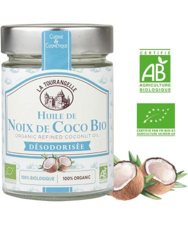 La Tourangelle - Deodorized coconut oil - 100% Organic - Refined coconut oil - Kitchen and cosmetics - 315ml - Buy Online on GoSupps.com