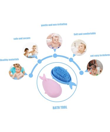 GAFOKI Baby Shampoo Brush Set - Newborn Hair Washing Tool with Scalp Exfoliator, Cartoon Whale Design for Gentle Bath Time - Buy Online on GoSupps.com