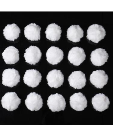 Large White Pom Pom Balls - 3 Inches - 20 Pieces - DIY Crafts Costume Accessory - Buy Online on GoSupps.com
