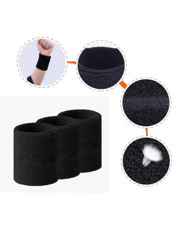 LIUJZZJ 6 Pack Sports Wristbands - Absorbent Sweatbands for Football Basketball & Athletics | Best Performance Gear - Buy Online on GoSupps.com
