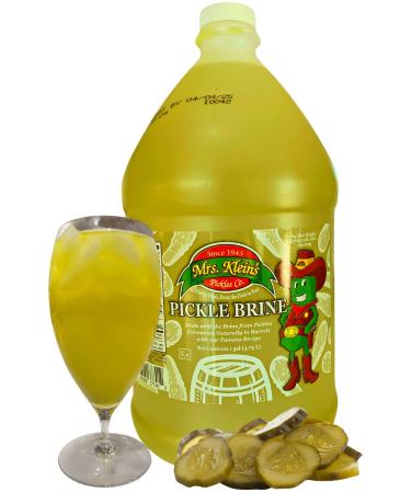 Mrs. Klein's Pickle Juice - Sports Hydration Drink - Dill Pickle Brine Juice - Real Kosher Dill Pickle Juice for Leg Cramps, Shots, and Pops - Aids Hydration with Natural Electrolytes - 1 Gallon
