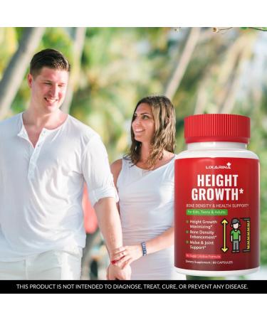 LIXARINA Height Growth Supplement | Height Growth Maximizer | Adult Height growths Supplement - 60 Capsules (Pack 2) - Buy Online on GoSupps.com