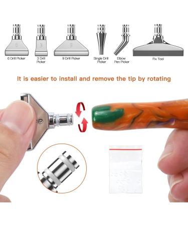 WELYEA Diamond Painting Pen Stainless Steel Resin Pen with Metal Tip for 5D Diamond Art Yellow-Green DIY Craft Tool for Adults and Kids - Buy Online on GoSupps.com