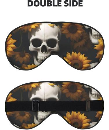 Sunflower Halloween Skull Sleep Mask | Adjustable & Breathable Eye Mask for Comfortable Sleep - Shop Internationally - Buy Online on GoSupps.com