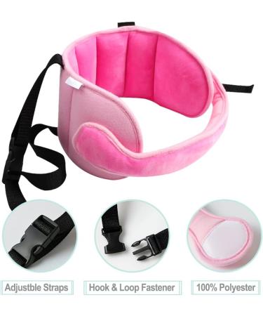 AIPINQI Car Seat Head Support Band for Kids - Safe Sleep Solution for Car Plane Travel - Pink - Buy Online on GoSupps.com