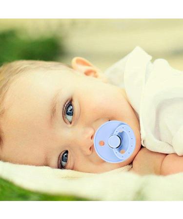 Super Soft Silicone Baby Pacifier & Bite Ring | Safe Hygienic Design for Newborns - Blue - Buy Online on GoSupps.com