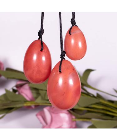 Rose quartz/Aventurin Yoni Egg Tighttening Love Egg Kegel Exerciser Women Natural Stone Crystal Yoni Ball S M L 1 piece of watermelon red 20 mm 30 mm