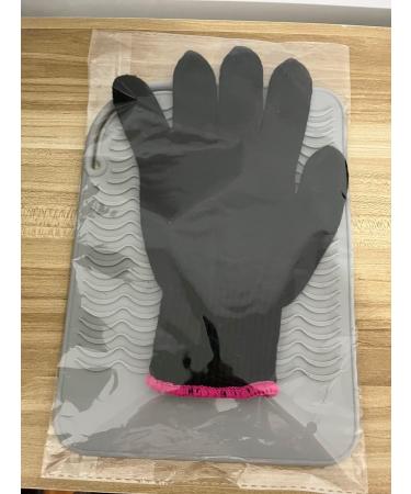 Travel Pad for Hair Tools - Heat-Resistant Counter Protection for Curling Irons & Straighteners | Includes Glove | Lessmon Gray 22.9x16.5cm - Buy Online on GoSupps.com