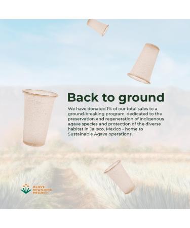 Sustainable Agave Co - Agave Fiber Cups - Plastic-Free Biodegradable Compostable Plant-Based - Clear 12 Ounce - 500 Count - Buy Online on GoSupps.com