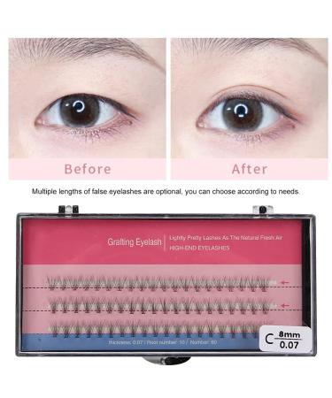 Professional Soft Eyelashes for Extensions - Natural Look 10 Pieces Bundle 0.07 C C Curl 12mm - Buy Online on GoSupps.com