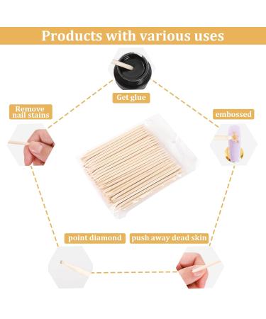 100 Pcs Orange Wooden Sticks - Double-Sided Nail Shaper & Cuticle Pusher for Manicure & Pedicure | Premium Wooden Nail Care Accessories - Buy Online on GoSupps.com