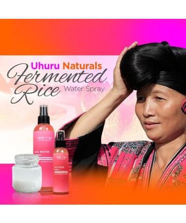 Uhuru Naturals Rice Water Spray - Nature's Protein Treatment (4 oz) - pH Balanced - We have perfected our Fermented Rice Water to a Science for an exact period of time 4 Maximum Benefits 4 Fl Oz (Pack of 1) - Buy Online on GoSupps.com